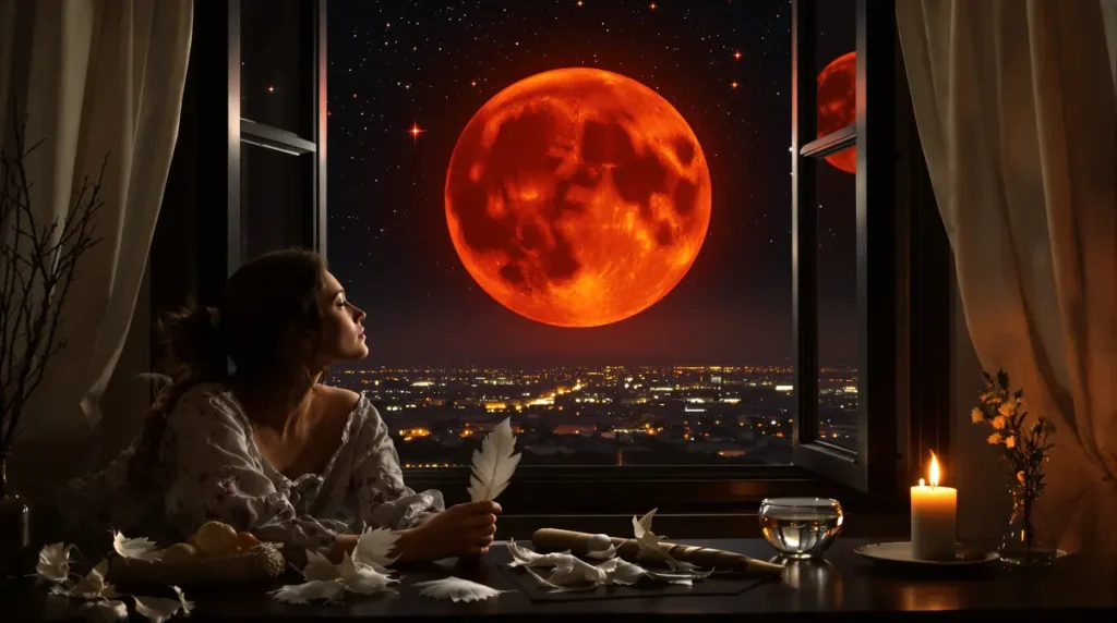 La pleine lune rouge du 3 mars 2026, appelée “Lune de Sang”, promet un profond nettoyage intérieur (particulièrement pour ces 4 signes)